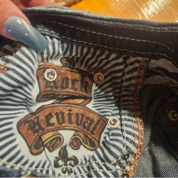 ROCK RIVIAL Blue Distressed Skinny Jeans. Super Cute - Picture 12 of 12